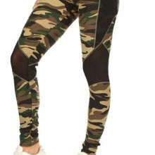 Load image into Gallery viewer, 12- 3PC Green Camo Mesh Leggings Set
