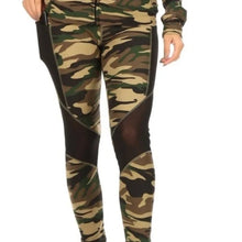 Load image into Gallery viewer, 12- 3PC Green Camo Mesh Leggings Set
