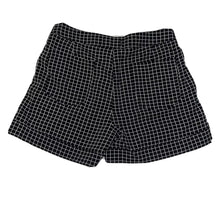 Load image into Gallery viewer, 38-Drawstring Square Print Black Shorts
