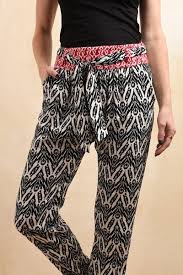 37-Pants Red and White Waistband (Chic All Over Print)