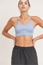 Load image into Gallery viewer, 27- Baby Blue Seamless Sports Bra #0039
